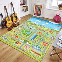 Animacinis Miesto Ūkio Salos Žaidimų Kilimas Vaikams Kelio Eismo Žemėlapio Plotas Kilimėlis Žaidimų Kambariui, Miegamajam, Svetainei Dekoras Plaunamas Patvarus 40X60CM