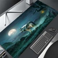 Wolf Mat Mousepad Gamer Office Mat Mouse Pad Light Gaming Room Desk Mat Art Keyboard Mats Mausepad Company 30cmx60cm(11.8x23.6inch)
