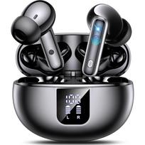 Wireless Earbuds Bluetooth 5.4 Dual Noise Cancelling Mic Transparency Mode 36H Playtime LED Display IP7 Waterproof juoda