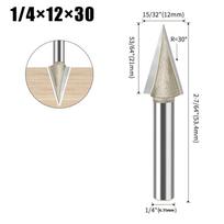 1 vnt. karbido V formos freza 30 laipsnių V formos graviravimo frezos antgalis CNC medžio apdirbimo medžio drožybos frezavimo staklių priedai 6.35mm shank
