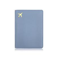 Luxury Gold Airplane Passport Cover Custom Name Men Women Business Passport Holder Personalized Logo Initials Travel Accessories mėlyna