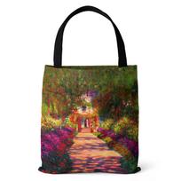 Monė Serijos Aliejinės Tapybos Drobės Krepšys Retro Rankinė Pečių Krepšys Skaitmeninės Spaudos Krepšys Moteris 37*33*25cm