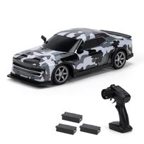 Nuotolinio valdymo pultas Drift Car Nuotolinio valdymo pultas Automobilis 1/16 2,4 GHz nuotolinio valdymo lenktyninis automobilis 4WD su lengvais vaikais 2 battery pilka