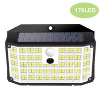 Lauko 176/132/126LED sieninis saulės šviesos judesio jutiklis sodas vandeniui atsparus 3 režimų gatvės šviestuvas Kiemo takas sieninis šviestuvas Garažo sodas 1PC