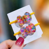 Korean Kids Sequins Floral Elastic Hair Bands Rubber Band Hair Tie Princess Kawaii Hair Rope Headwear Girls Hair Accessories