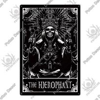 Dekorinis Tarot Metalo Plakatas Skardinė Plokštelė Metalo Vintažinis Aiškiaregystės Ženklas Skeletas Skardos Ženklas Sienos Dekoras Būrimui Geležies Tapyba 11.8x15.7inch