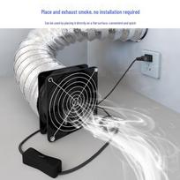 Mini mikro vonios ir virtuvės ištraukiamasis ventiliatorius su gaubtu litavimui ir vėdinimui Aluminum Foil Stretch 10cm Vent Pipe 4m