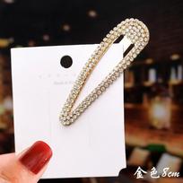 8/10cm Rhinestone BB Clip Crystal Snap Hair Side Clip Women Girls Bangs Hairgrips Party Prom Hair Style Jewellery Simple Hairpin 8cm