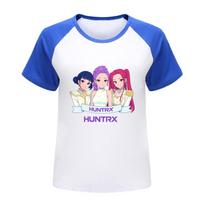 5026 Kids Girls Rumi Zoey Mira Print Raglan Short Sleeves T-Shirt 100cm mėlyna