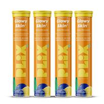 PLIX - The Plant Fix Glutathione Effervescent  15Tablets Lemon For Clear Glowing Skin Daily Beauty Drink Pack Of 4