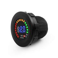 Voltmeter Tester, Motorcycle Car Voltmeter, 12V with LED Digital Display Panel, for Boat Marine Vehicles, Motorbike, Car
