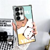 Bubu Dudu Cartoon Cute Plating Phone Case For Samsung Galaxy S24 S25 FE S26 Edge S23 Ultra S22 S21 Plus S20 Anti-Fall Airabag Co Samsung S25 Plus