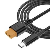 Charging Cable Type-C to XT60 Model Port 100W  PD Fast Charging High-Speed Output for Model Airplanes Cars Durable Braided 50cm