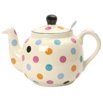 London Pottery Farmhouse 2 cups Teapot, Ivory/Dot,