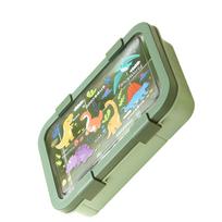Large Capacity 1500ml Kids Meal Preps Container Shatters proof School Lunch Box With Divided Trays & Utensils