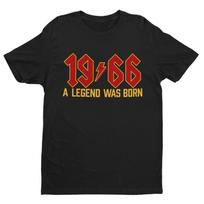 1966 Gimė Legenda T-shirt 60-asis Gimtadienis Roko Stiliaus Marškinėliai 2026 Dėl 2026 Šešiasdešimt L red