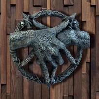 Velnio rankų skulptūra Baphomet pakabukas Pentagrama, letena Statulos dekoracija, dervos amatai, sapnų gaudyklė, gotikinis ornamentas 1PC