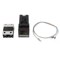 0℃~1300℃ Signalizacija REX C100 Skaitmeninis LED PID Temperatūros Reguliatorius Termostato Rinkinys AC110V 240V juoda