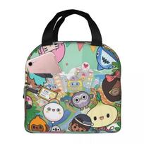Toca Boca Game Insulated Lunch Bag for Kids School Cooler Thermal Food Box Tote Portable Lunch Boxes Container One Size