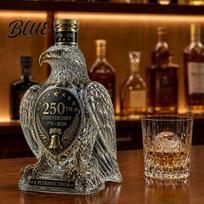 Kolekcionuojama viskio butelis Ąžuolo stiklo grafinas 350ml 250-ojo jubiliejaus formos Vyno mėgėjo dovanų idėja Bourbonui Unikali baro puošmena & Vyrų grafinas A gray