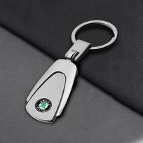 UGKV2 Metalinis Odinis Raktų Pakabukas Raktų Grandinėlė Automobilio Ženklelis Raktų Pakabuko Aksesuarai Skoda Fabia Octavia Karoq Kodiaq Kamiq Rapid Citigo Skalei juoda