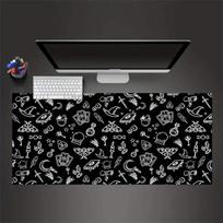 Witchcraft Elements Pattern Mousepad Desk Pad Large Gaming Mouse Pad Gamer Ofice Mat Mouse Pad Light Gaming Room Desk Mat Unisex 30cmx60cm(11.8x23.6inch)