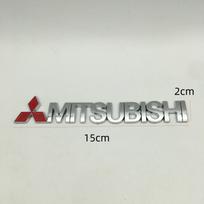 1 vnt. 3D ABS juodas/sidabrinis Mitsubishi automobilio raidžių emblema galinė Sunkvežimio ženklelio lipdukas Lipdukas stilius auto Aksesuarai gray