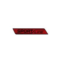 DCLR3 Metalinė Sportinės Linijos Grotelių Lipdukas Automobilio Galinės Bagažinės Kėbulo Emblema Ženklelis Skoda Yeti Octavia Superb Fabia Kamiq Karoq Kodiaq Rapid black