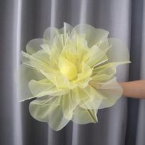 40/50/60cm Artificial Rose Blossoms Large Flower Head Fluffy Petals Fake Flowers Shooting Props Floor Display Yarn Flower (Purple,40cm) violetinė