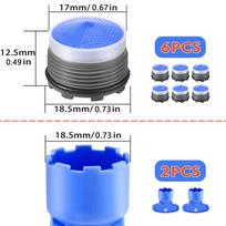 Bubbler Water Saving Faucet Aerator 16.5 18.5MM with Wrench Kitchen Tap Filter Built in Bubbler Flow Control Basin Accessory