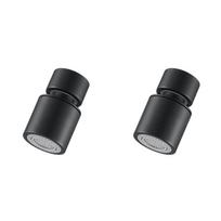 Premium-2X Kitchen Faucet Spray Head Filter Adjustable Rotary Splashback Tap Nozzle Bubbler Kitchen Sink Faucet Black A black