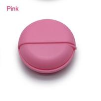 Shaped Pocket Rotating Storage Wire Cable Organizer Earphone Case Data Line Box Jewelry Protective rožinė