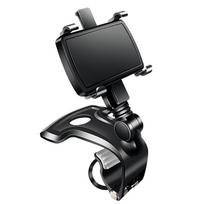 DUODUO prietaisų skydelio automobilio telefono laikiklis 360 laipsnių mobiliojo telefono stovai galinio vaizdo veidrodėlis saulės skydelis automobiliniame GPS navigacijos laikiklyje car holder 2 juoda
