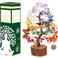 Crocon Septynių čakrų Gyvybės medis pozityviai energijai - Feng Šui dekoras, Dirbtinis bonsai, Kristalai ir gydomieji akmenys, Pinigų medis, Kambario dekoras 7 čakros