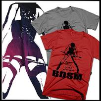 BDSM T-Shirt Bondage Sado Masochist DOM of pleasure dominatrix size S-2XL tee M