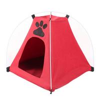 Practical Dog Sleep Tent Resting House Tent with Cushions Washable Dog Camping Tent Cats Relaxing Tent for Hot Weather raudona