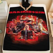 1PC Rammstein Band Print Flannel Blanket, High quality All Seasons, Home Decor, Warmth and Comfort, Perfect for Christmas Gifts 80cm x 120cm