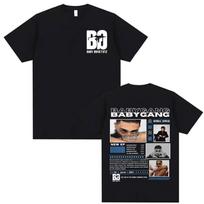 Rap Singer Baby Gang Album Tour 2025 Cover Pattern Tshirt Mens Hiphop Punk Tshirt Gothic Comfortable Oversized Tshirt S juoda