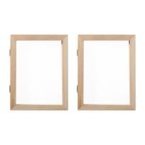 2 Pack Wooden Papermaking Molds and Screens DIY Craft Wood Frame for Handmade Stationery Art Projects Educational Gift