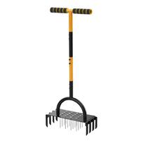 Garden Aerating Tool Featuring T Handle and 16 Carbon Steel Spikes Lawn Aerator for Home Gardening Use Efficient 1