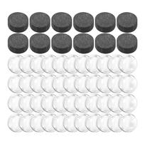 48Pcs Craft Magnets Glass Magnet with Adhesive Backing 1Inch Round Clear Glass and Craft Magnets for Refrigerator Magnet 1
