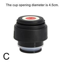 Termoso dangtelio keitimas 4,5 cm 5,2 cm Maistinis nepralaidus dangtelis-kamštis termoso buteliukui kelionėms, kasdieniam, lauko naudojimui C black