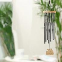 1 Pcs Solid Wood 8-tube Metal Wind Chime Pendant Door Decoration Creative Birthday Gift Childrens Bedroom Balcony Wind Chime