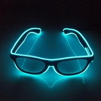 Fashionable Neon Light LED Glasses for Parties and Festivals violetinė