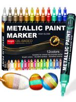 Premium Metallic Marker Pen Custom Silver Gold Pen for DIY Black Paper Glass Rock Painting Card Making Scrapbook Album juoda