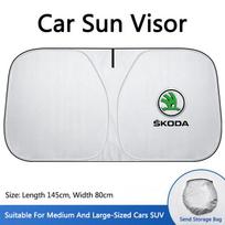 BEVX4 Automobilio UV apsauga Priekinio stiklo saulės skydelis Sulankstomas saulės gaubtas Skoda Octavia Rapid Fabia Superb Kodiaq Scala Karoq Kamiq