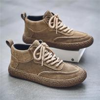 Skateboard Men's Sneakers Casual Shoes Sports and Leisure Shoes Men Wear-resistant Non-Slip Soft and Comfortable Fashion New 39 chaki