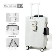 PACKAGE FASHION 997 Minimalist 20-inch Spinner Luggage with Cup Holder balta