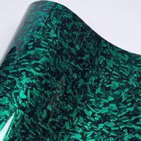 High Glossy Green Forged Carbon Fiber Vinyl Wrap Film Adhesive Motorcycle Scooter Car Decal Wrapping 20CMX152CM žalia