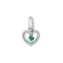 Pandora Rainforest Green Heart Charm Pendant Women pendant Silver 798854C05 Silver/Green